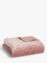 John Lewis Boutique Hotel Velvet Stitch Throw L260 x W250cm - Rosa - Kazoop 