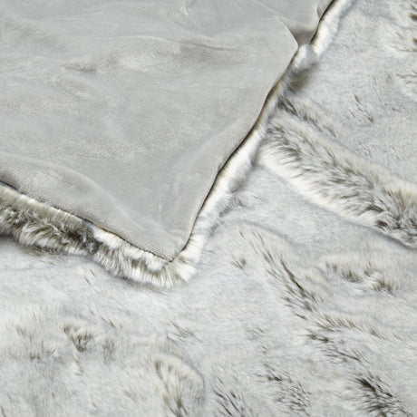 John Lewis Modacrylic Faux Fur Throw Bedspread - Grey - L200 x W150cm