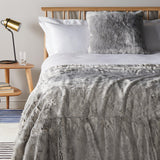 John Lewis Modacrylic Faux Fur Throw Bedspread - Grey - L200 x W150cm