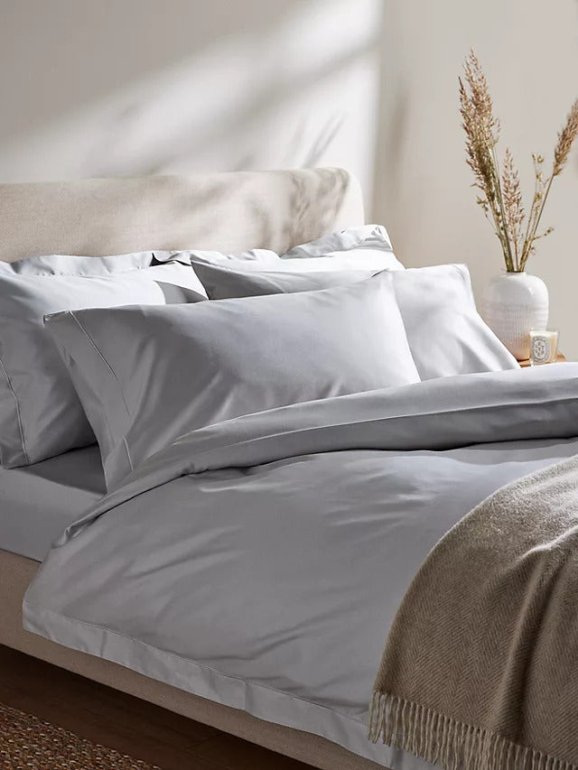 John Lewis Egyptian 800 Thread Count Duvet Cover Super King - Cool Grey - Kazoop 