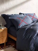 John Lewis Comfy & Relaxed Washed Linen King Duvet Cover - Denim Blue