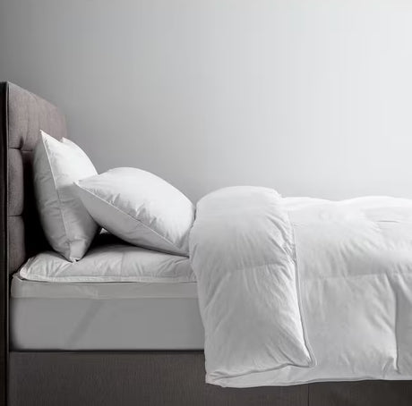 John Lewis Duck Feather & Down Dual Layer White Mattress Topper - Super King