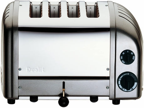 Dualit 4-Slice Newgen Toaster with Defrost - Metallic Charcoal - Kazoop 