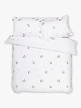 bluebellgray Laura Floral Cotton 300TC Double Duvet Cover Set - White/Multi - Kazoop 