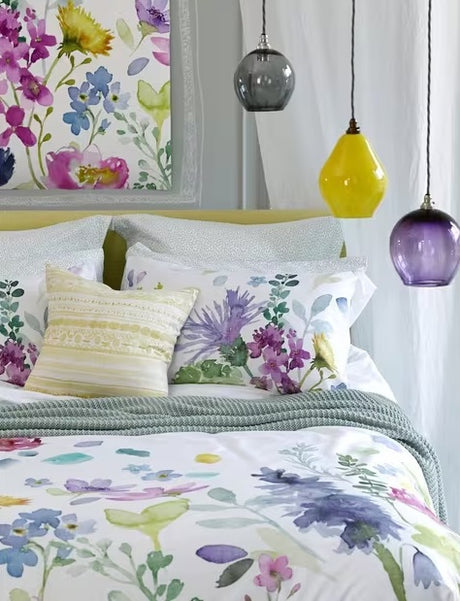 bluebellgray Tetbury Multicoloured Floral Cotton Duvet Cover Set - King Size