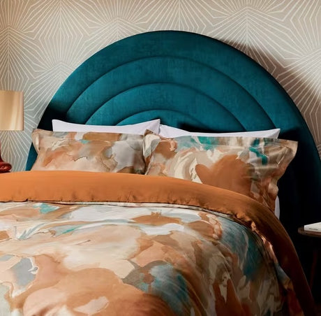 Harlequin Foresta Abstract Cotton Sateen Duvet Cover Set - Terracotta - King