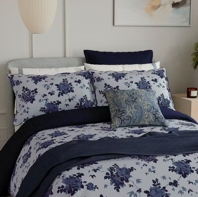 Bedeck of Belfast Freya 100% Wool Throw 200 x 150cm - Midnight Blue - Kazoop 
