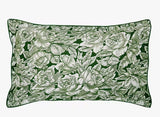 Burleigh x Bedeck Hibiscus Floral Cotton Green Stripe Duvet Cover Set - King