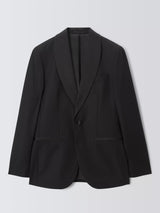 John Lewis Men's Black Basket Weave Regular Shawl Collar Dinner Jacket - 46S