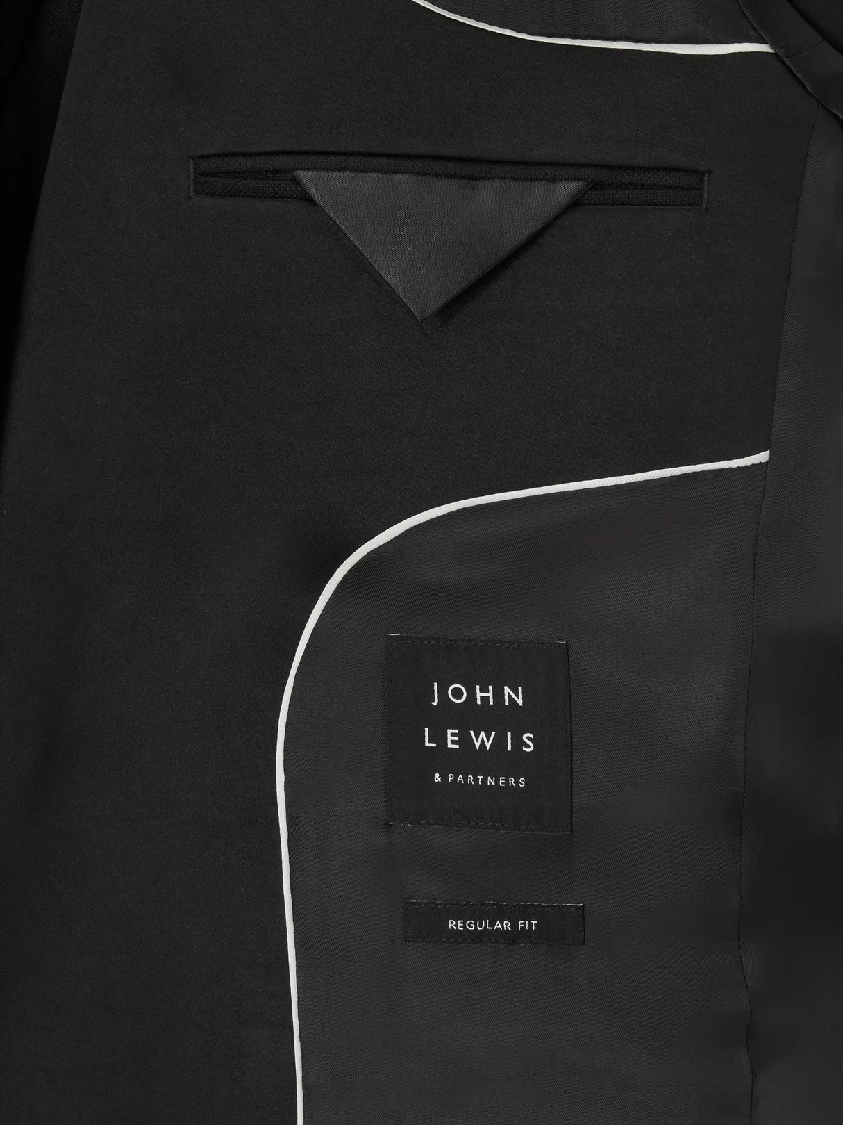 John Lewis Men's Black Basket Weave Regular Shawl Collar Dinner Jacket - 46S