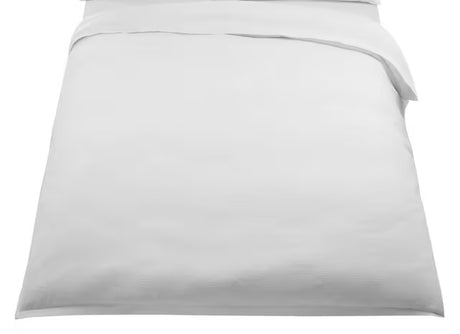 John Lewis Textured & Baby Seersucker White Cotton Duvet Cover - Super King