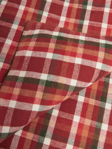 John Lewis Rubin Brush Check Cotton Duvet Cover Set - Super King - Multi