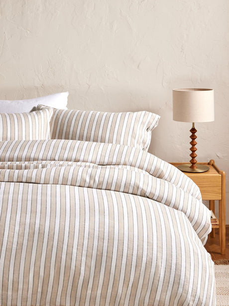 John Lewis Olney 200TC Cotton/Linen Blend Super King Duvet Cover - Multi