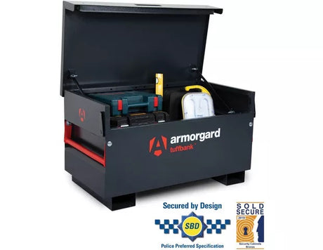 Armorgard Tuffbank Storage Tool Safe Site Box - Black - Kazoop 