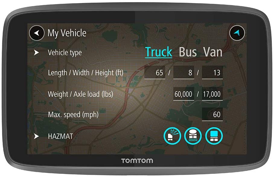 TomTom Truck Sat Nav GO 620 with European Maps for Large Vehicles - Black