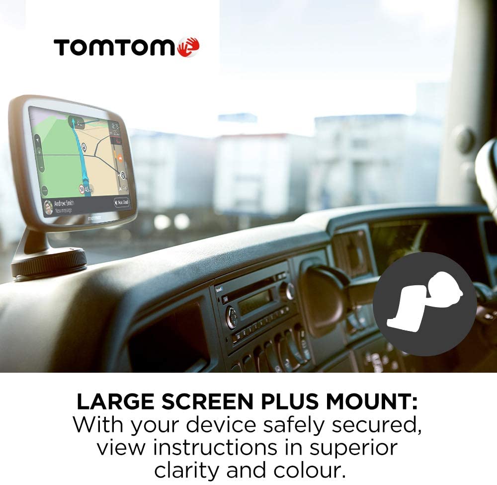 TomTom Truck Sat Nav GO 620 with European Maps for Large Vehicles - Black