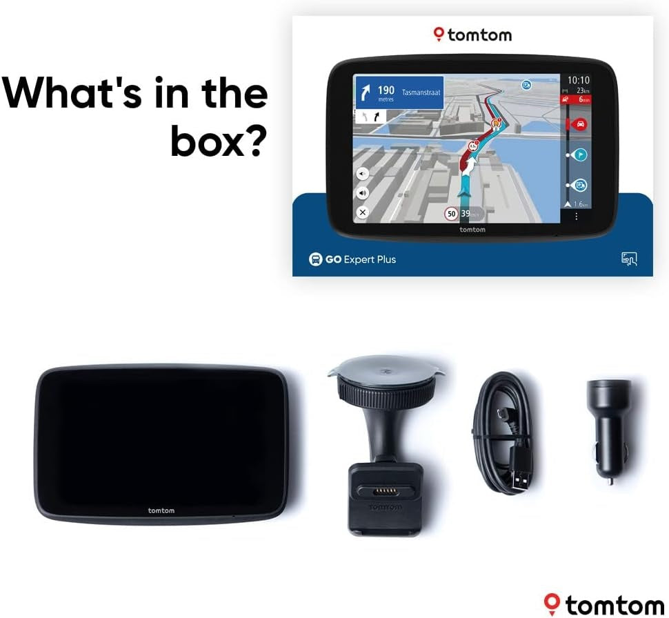 TomTom GO Expert Plus 6" HD Truck & HGV GPS Traffic Sat Nav - World Maps - Kazoop 