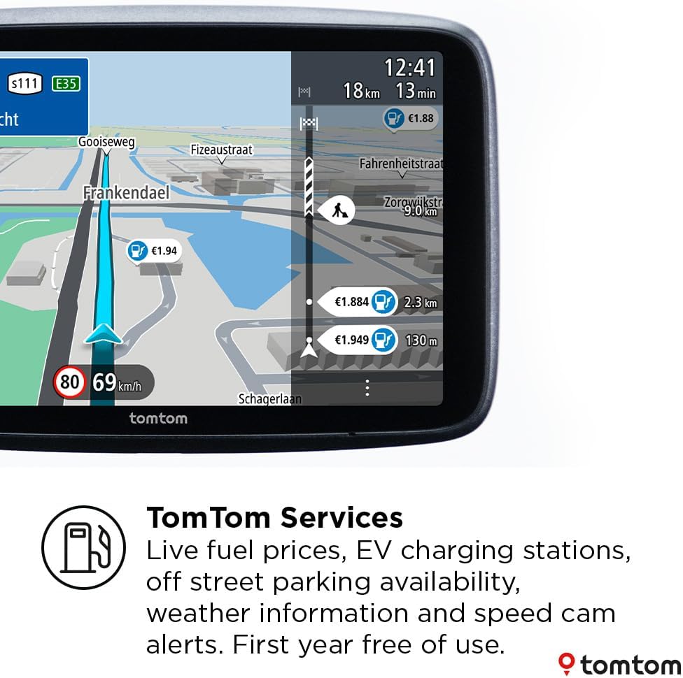 TomTom GO Superior 7'' HD Touchscreen Car Sat Nav - World Maps - Kazoop 