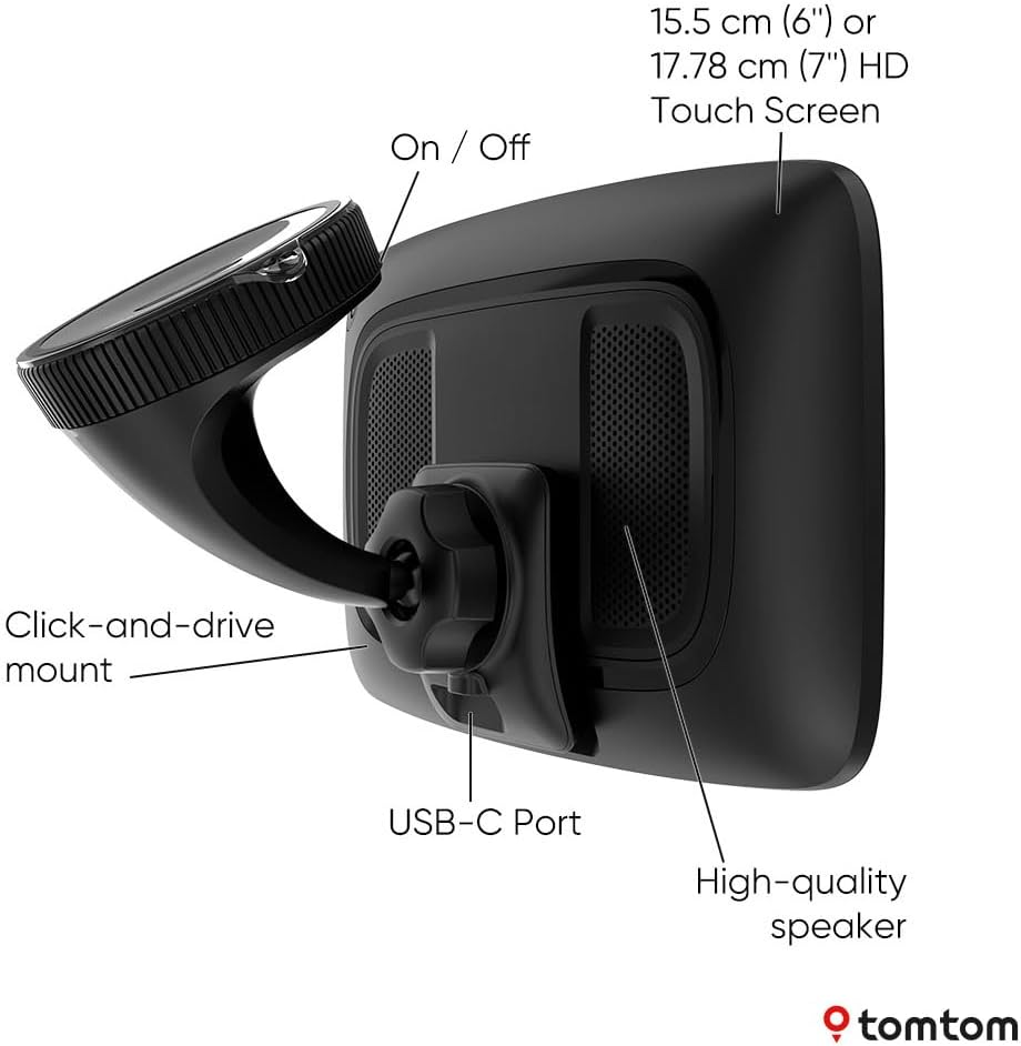 TomTom GO Superior 7'' HD Touchscreen Car Sat Nav - World Maps - Kazoop 
