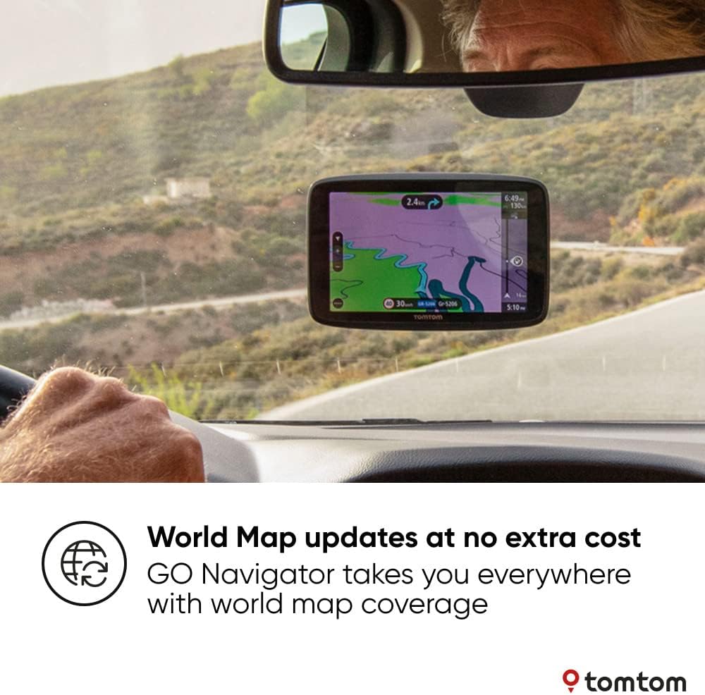 TomTom GO Navigator 6 inch Touchscreen Car Sat Nav Worldwide Maps - Black - Kazoop 