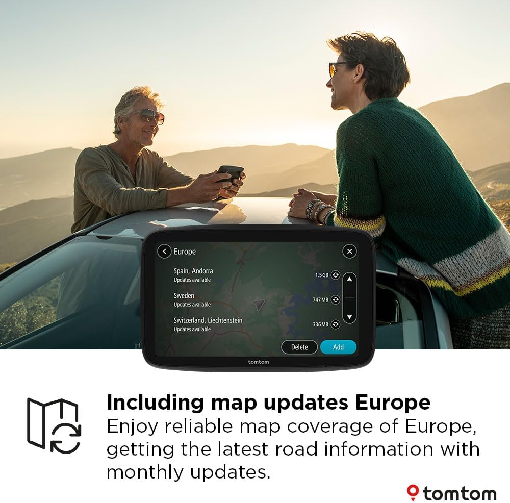 TomTom GO Classic 5'' 2nd Gen 4YF5.001.00 UK/ROI & EU Maps Sat Nav - Black