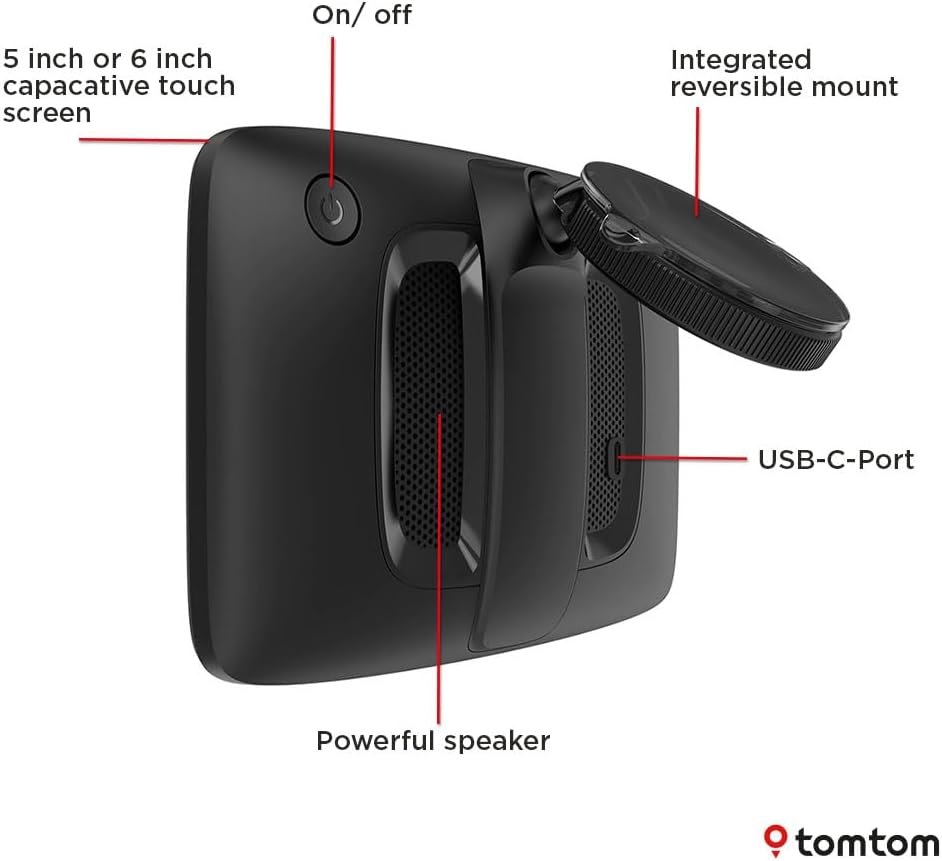 TomTom GO Classic 5'' 2nd Gen 4YF5.001.00 UK/ROI & EU Maps Sat Nav - Black