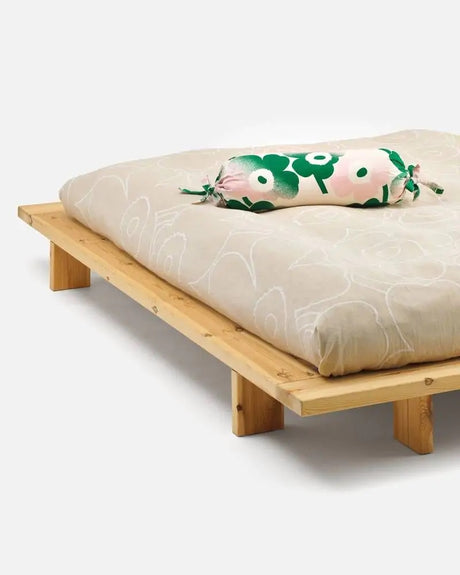 Marimekko Piirto Unikko Cotton Reversible Bedspread Off White L260 x W260