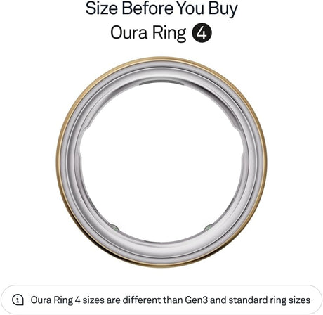 Oura 0A11 Ring Gen 4 Unisex Adult Titanium Activity Tracker - Gold - Size 9 - Kazoop 