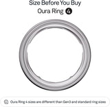 Oura Ring 4 Smart Heart Rate Sleep Tracking Device - Silver - Size 7