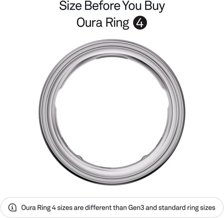Oura Ring 4 Smart Heart Rate Sleep Tracking Device - Silver - Size 7