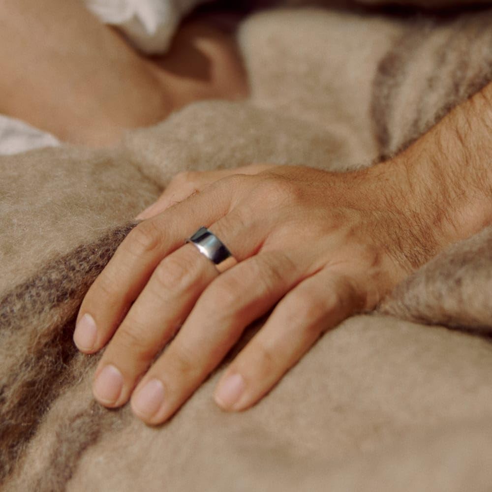 Oura Ring 4 Smart Heart Rate Sleep Tracking Device - Silver - Size 7