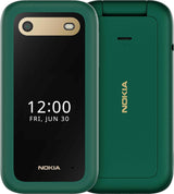 Nokia 2660 2.8'' 4G Flip Mobile Phone 128MB Dual SIM-Free Unlocked - Green - Kazoop 