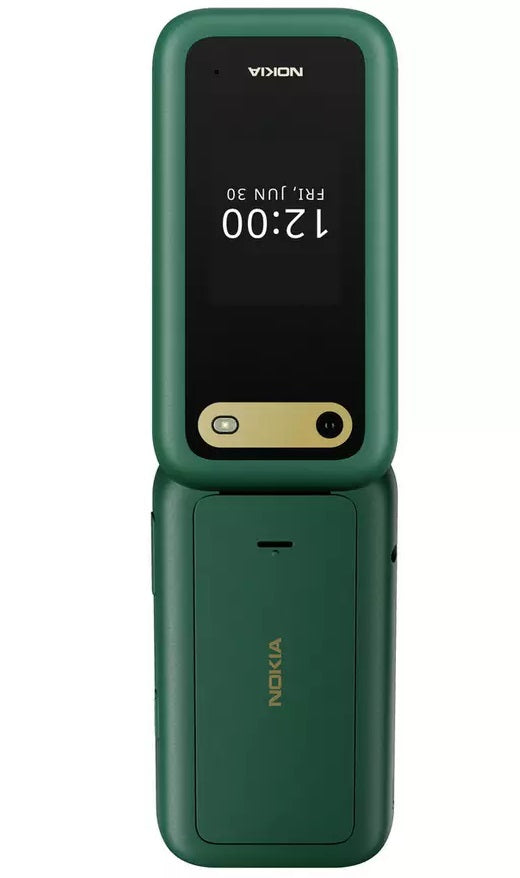 Nokia 2660 2.8'' 4G Flip Mobile Phone 128MB Dual SIM-Free Unlocked - Green - Kazoop 