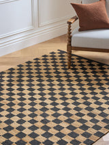 John Lewis Checkerboard Hand Woven Rectangle Pure Jute Rug Cocoa 240 x 170cm