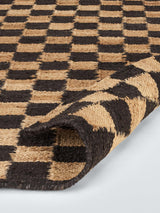 John Lewis Checkerboard Hand Woven Rectangle Pure Jute Rug Cocoa 240 x 170cm