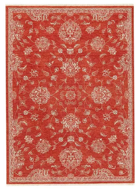 John Lewis Kabir Goby Traditional Wool Rug L235 x W170cm - Crimson - Kazoop 