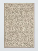 John Lewis Madeline Traditional Floral Wool Rich Rug L180 x W120cm - Oatmeal