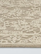John Lewis Madeline Traditional Floral Wool Rich Rug L180 x W120cm - Oatmeal