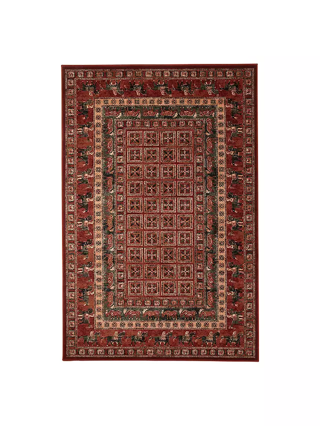 John Lewis & Partners Royal Heritage Pazyrk Rug L200 x W135cm - Red - Kazoop 