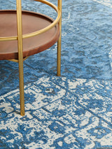 John Lewis & Partners Medallion Fade Traditional Rug L290 x W200cm - Blue - Kazoop 
