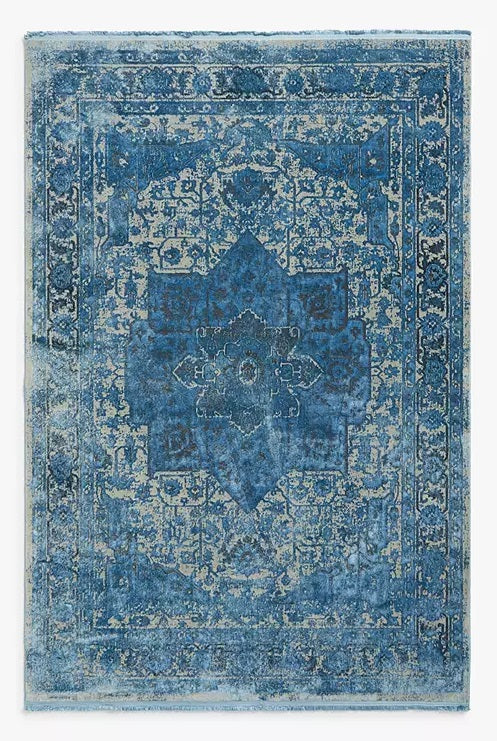 John Lewis & Partners Medallion Fade Traditional Rug L290 x W200cm - Blue - Kazoop 
