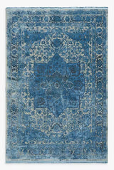 John Lewis & Partners Medallion Fade Traditional Rug L290 x W200cm - Blue - Kazoop 