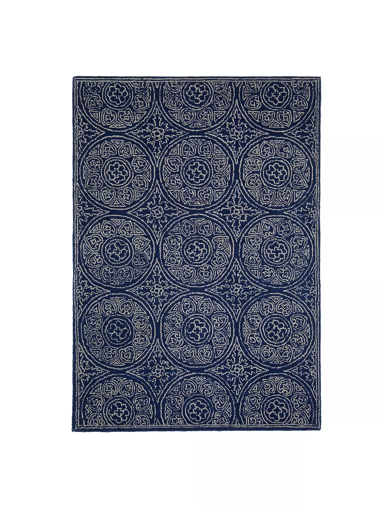 John Lewis & Partners Cadiz Rug L120 x W180cm - Blue - Kazoop 