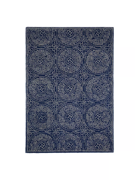 John Lewis & Partners Cadiz Rug L120 x W180cm - Blue - Kazoop 