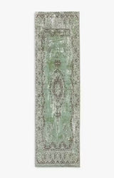 John Lewis Jaipur Traditional Cotton Runner Rug L240 x W70cm - Dusty Green
