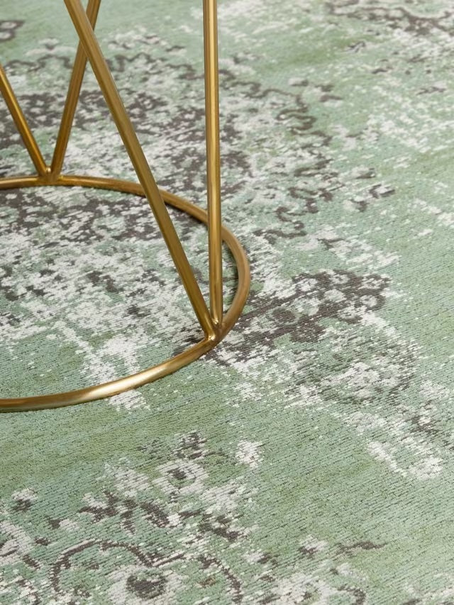 John Lewis Jaipur Traditional Cotton Runner Rug L240 x W70cm - Dusty Green