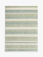 John Lewis Amelia Stripe Rug L150 x W90 x D1 cm - Duck Egg Green - Kazoop 