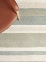 John Lewis Amelia Stripe Rug L150 x W90 x D1 cm - Duck Egg Green - Kazoop 
