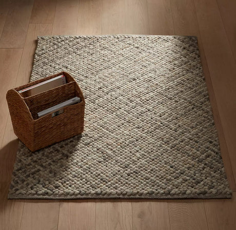 Croft Collection Matlock Wool Mix Rug L240 x W170cm - Natural/Multi - Kazoop 