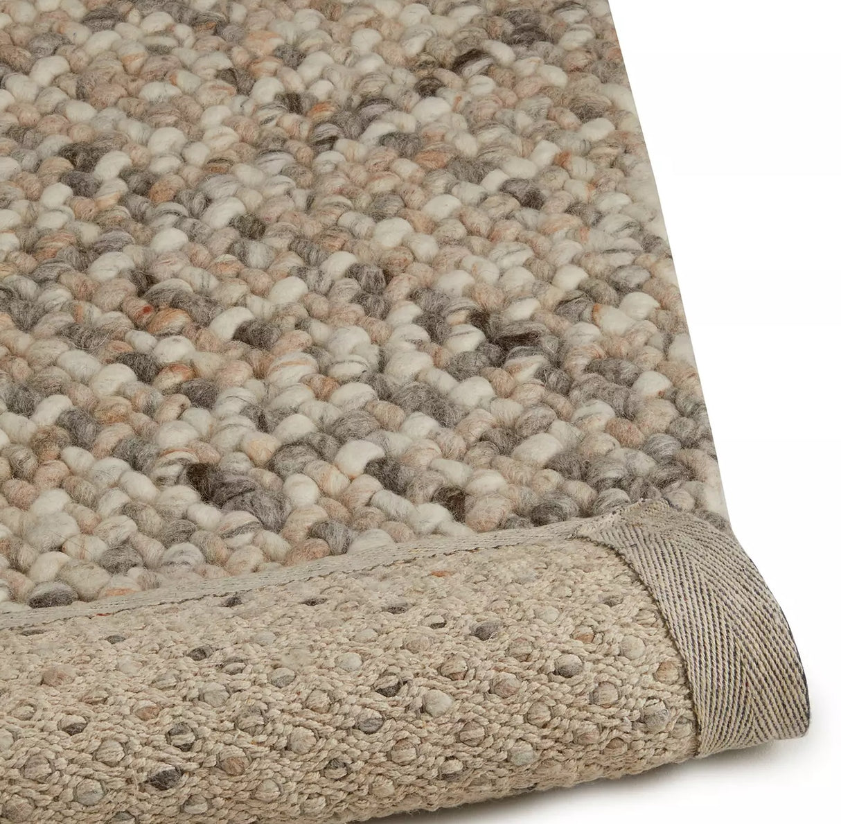 Croft Collection Matlock Wool Mix Rug L240 x W170cm - Natural/Multi - Kazoop 